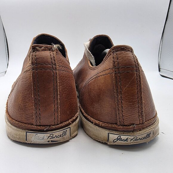 Converse Jack Purcell Mens size 13 Brown Leather Sneaker Shoes Casual Walking - Picture 5 of 13